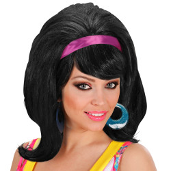 Dámska retro čierna parochňa